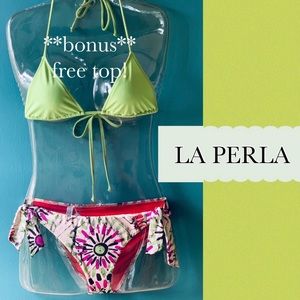 New LA PERLA Studio bikini bottom SZ 10 +free top